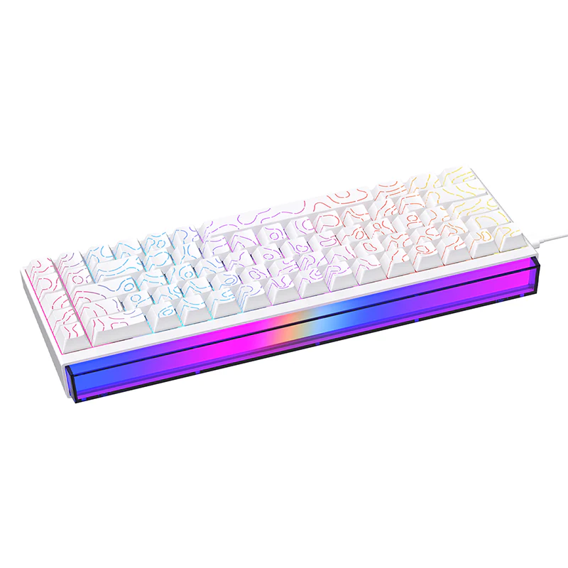 AJAZZ NK68 Small Mechanical Keyboard 68-key layout Mixed Light Red axis All-key hot-swappableHull structure Wired Version - Image 4