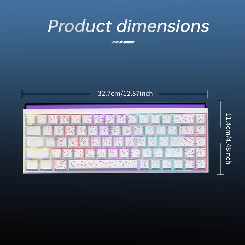 AJAZZ NK68 Small Mechanical Keyboard 68-key layout Mixed Light Red axis All-key hot-swappableHull structure Wired Version - Image 8