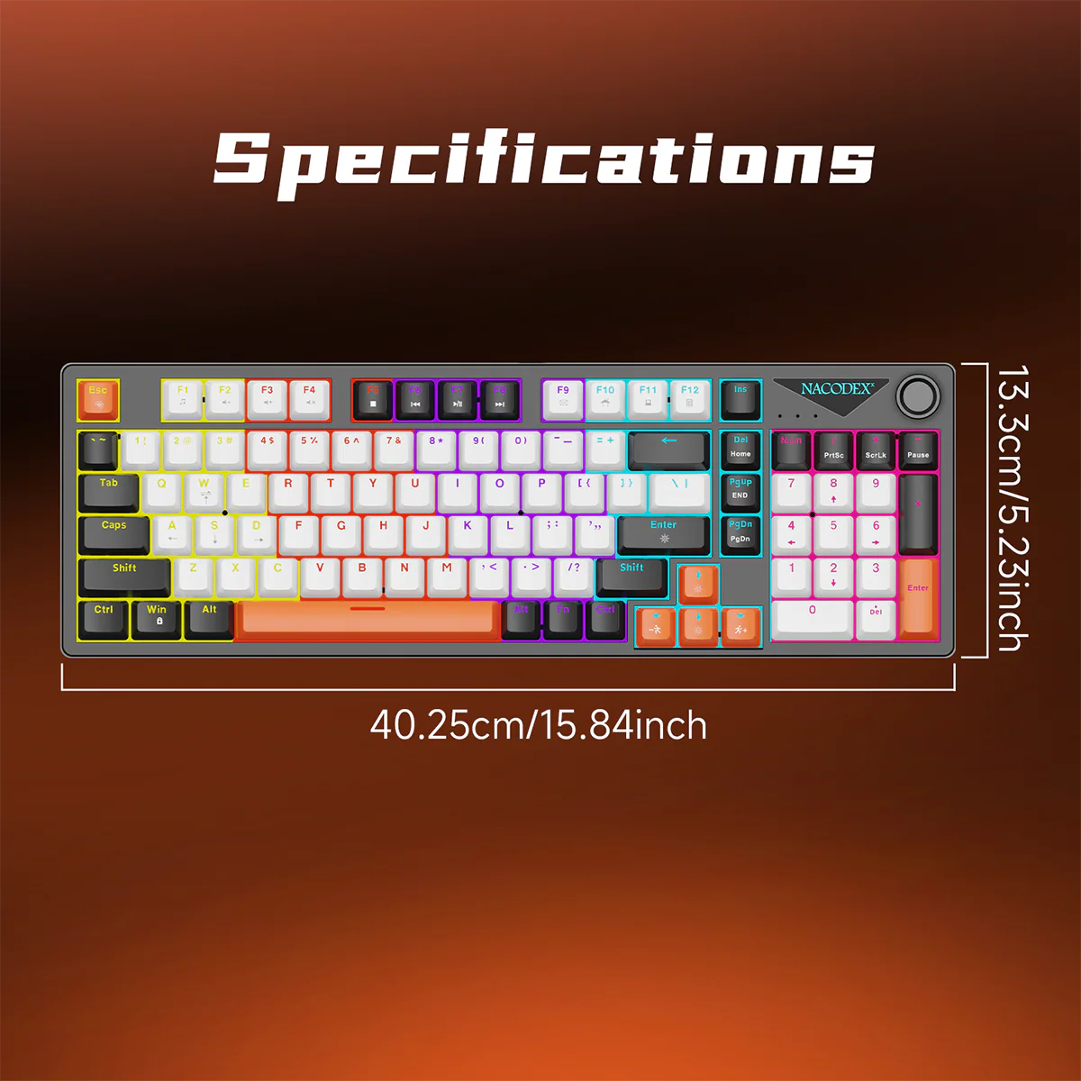 AJAZZ NK98 Mechanical Gaming Keyboard with Wired Hot-Swapping 98 layout - Image 10