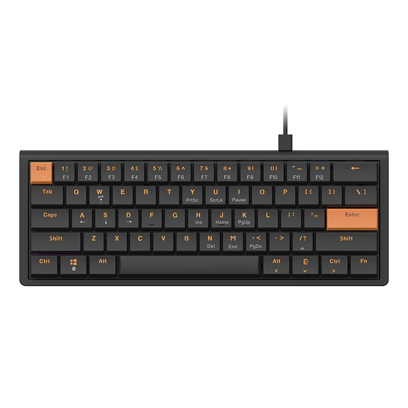 AJAZZ NKL61 Wired small column keyboard Mechanical low-profileswitch Slim body Ultra-slim body 61 key 22 keys rollover - Image 10