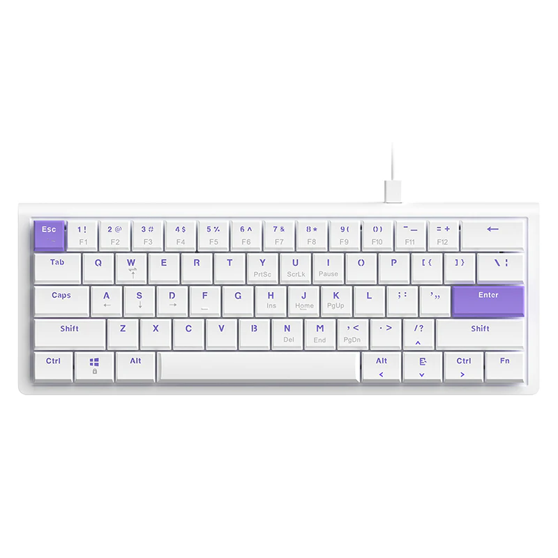 AJAZZ NKL61 Wired small column keyboard Mechanical low-profileswitch Slim body Ultra-slim body 61 key 22 keys rollover - Image 2
