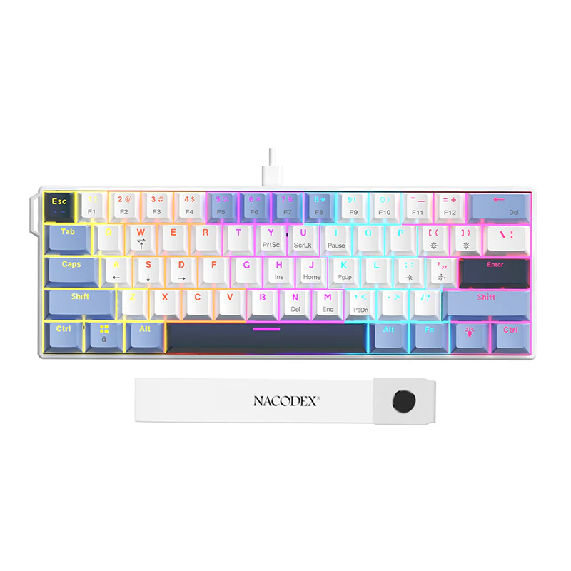 AJAZZ NK61 Mechanical Keyboard Red switches mixed light hot-swappable wired version - Image 2