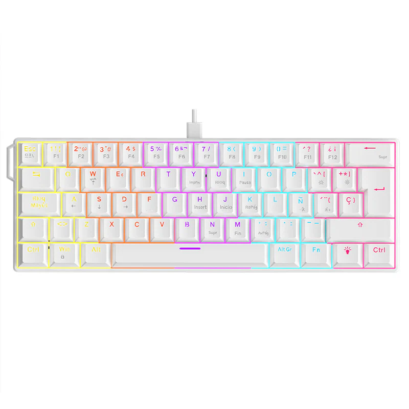 Spanish version Ajazz NK61 Wired Mechanical Gaming Keyboard Hot-swappable with socket Custom band - Image 2